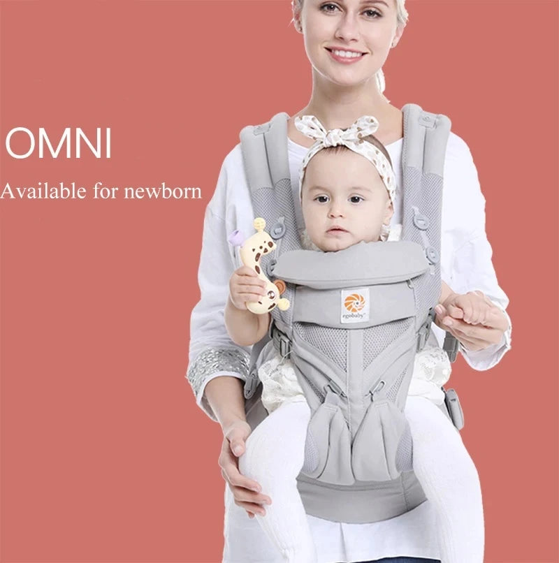 Egobaby 360 Baby Carrier Ergonomic Kangaroo Infant Kid Sling Back Front Facing Backpack Wrap Baby Bag 0-36 Months
