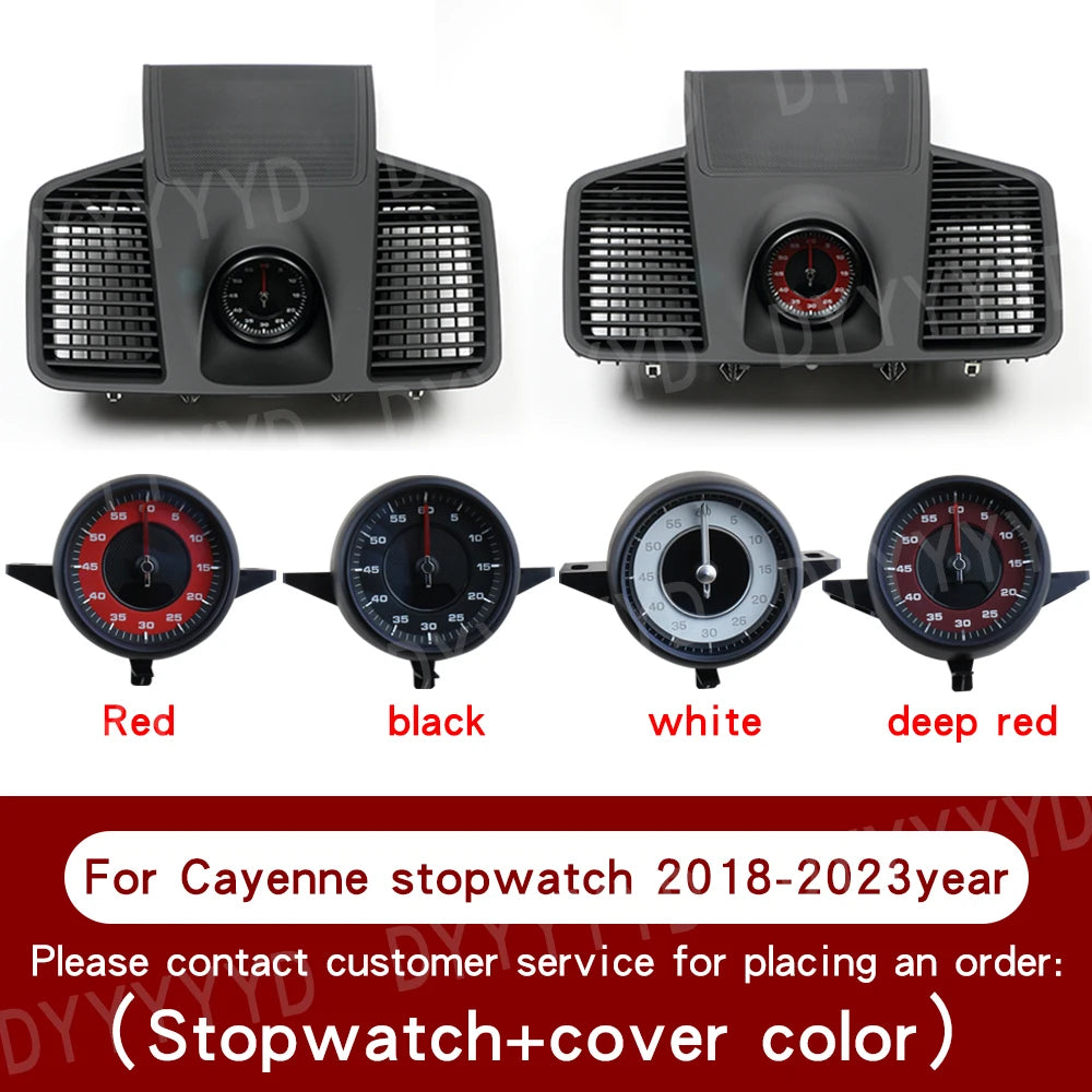 For Porsche Cayenne 9Y0 Stopwatch 2018-2023 Interior Dashboard Central Sportchrono Clock Compass Electronic Meter Accessional