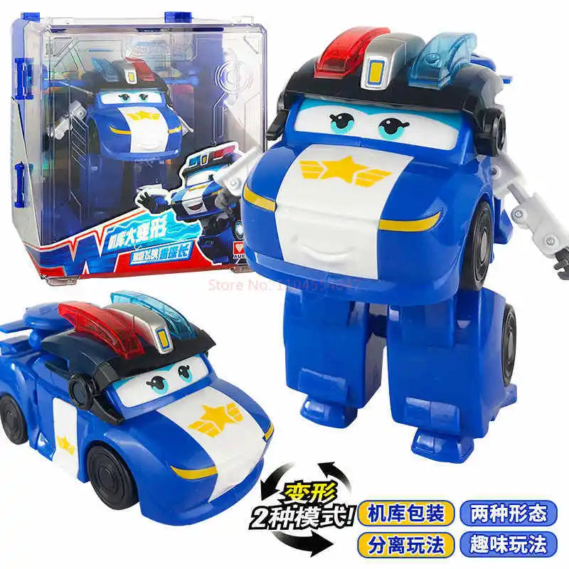 New Hot Super Wings Large Transformation Anime Transformation Flat Robot Action Character Transformation Toy Children'S Gift