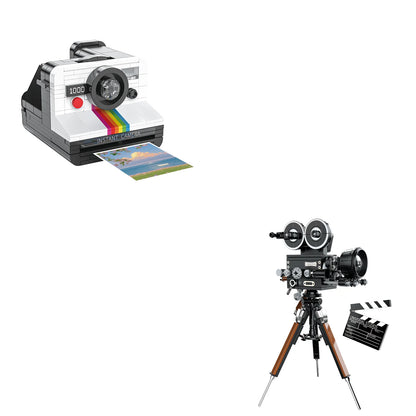 JAKI Retro Movie Camera Home Decor Creative Tall Brick Building Blocks Set MOC Model Assembly Toy Kids and Adult Birthday Gifts