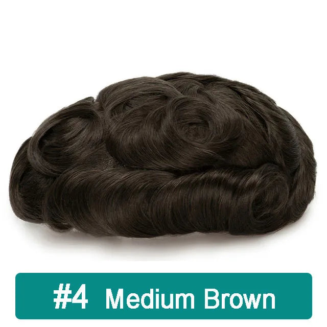 iLace Silk Base Men Toupee Swiss Lace Front 100% Human Hair Natural Hairline Male Capillary Prosthesis Wig Men Hair System