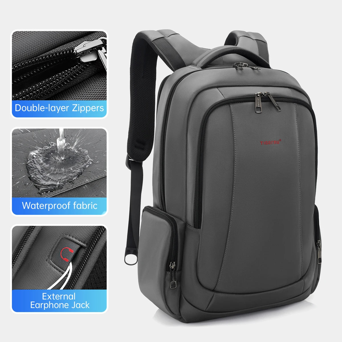 Tigernu Travel Backpacks Vacuum Backpack 14 15.6 17.3inch Laptop Backpack For School Backpack Men Schoolbag Compression Backpack