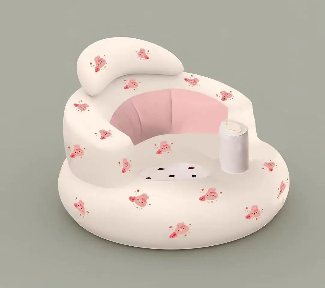 Baby Sofa Inflatable Seat for Babies  Chair with Tray, Built in Air Pump Infant Back Support Sofa Toddler Chair for Sitting Up