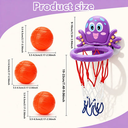 New Mini Cartoon Animal Basketball Set, Kids Bath Toys, Baby Shower Play Toys, Perfect Gift for Children