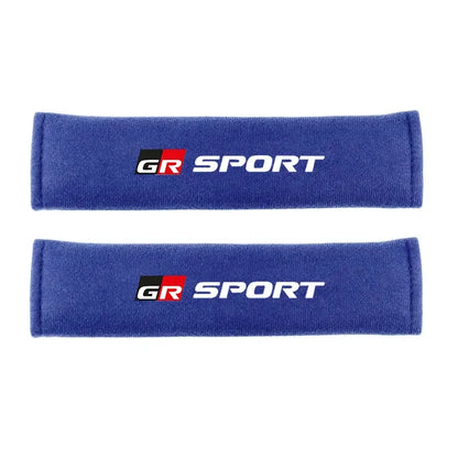 Fashionable Style 2Pcs Car Seat Belt Sleeve Cover Set for GR Sport Gazoo Racing Supra 86 RAV4 C-HR Auto Seatbelt Accessories