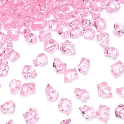 100Pc Blue Pebbles for Decorative Stones and Crystals Plastic Fake Gem Stones Acrylic Ice Rocks Crushed Diamond Stone Home Decor