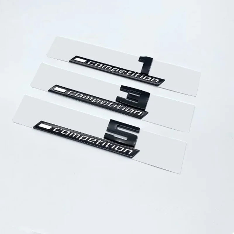 Giossy Black 3D ABS COMPETITION ABS Emblem Thunder Edition For BMW M1 M2 M3 M4 M5 M6 M8 Car Trunk Badge Sticker