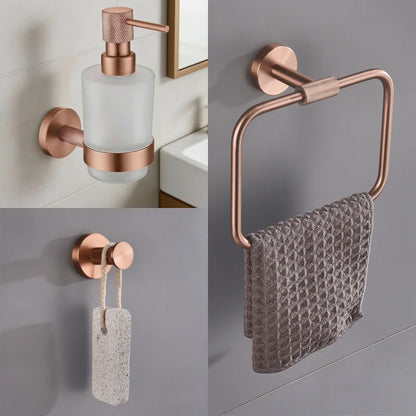 High Quality Soap Dispenser Toilet Brush Holder Toilet Paper Holder Towel Bar Rail Rack Hanger Hook Bathroom Accessories Set
