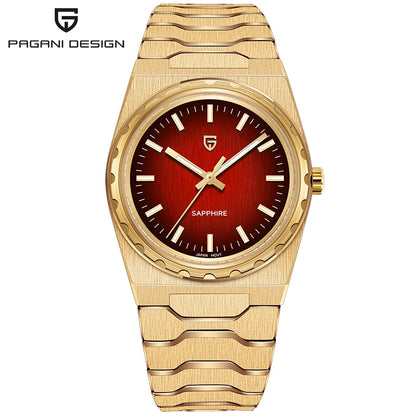 PAGANI DESIGN V2 Version 37mm Man Quartz Watch VJ21 Sapphire Stainless Steel Waterproof 10bar Thin 7mm Luminous C3 Reloj Hombre