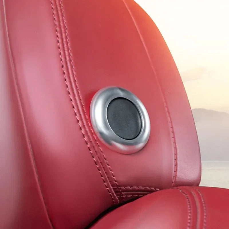 Car Seat Headrest Adjustment Button Loops Circles Frame Decoration Ring Cover Interior Modification For Porsche Macan Cayenne