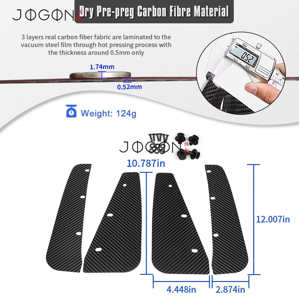 4Pcs Real Carbon Fiber Car Side Fender Mudflaps Splash Mud Guards Flaps Cover Trim Accessories For Toyota GR Yaris 2025 2026