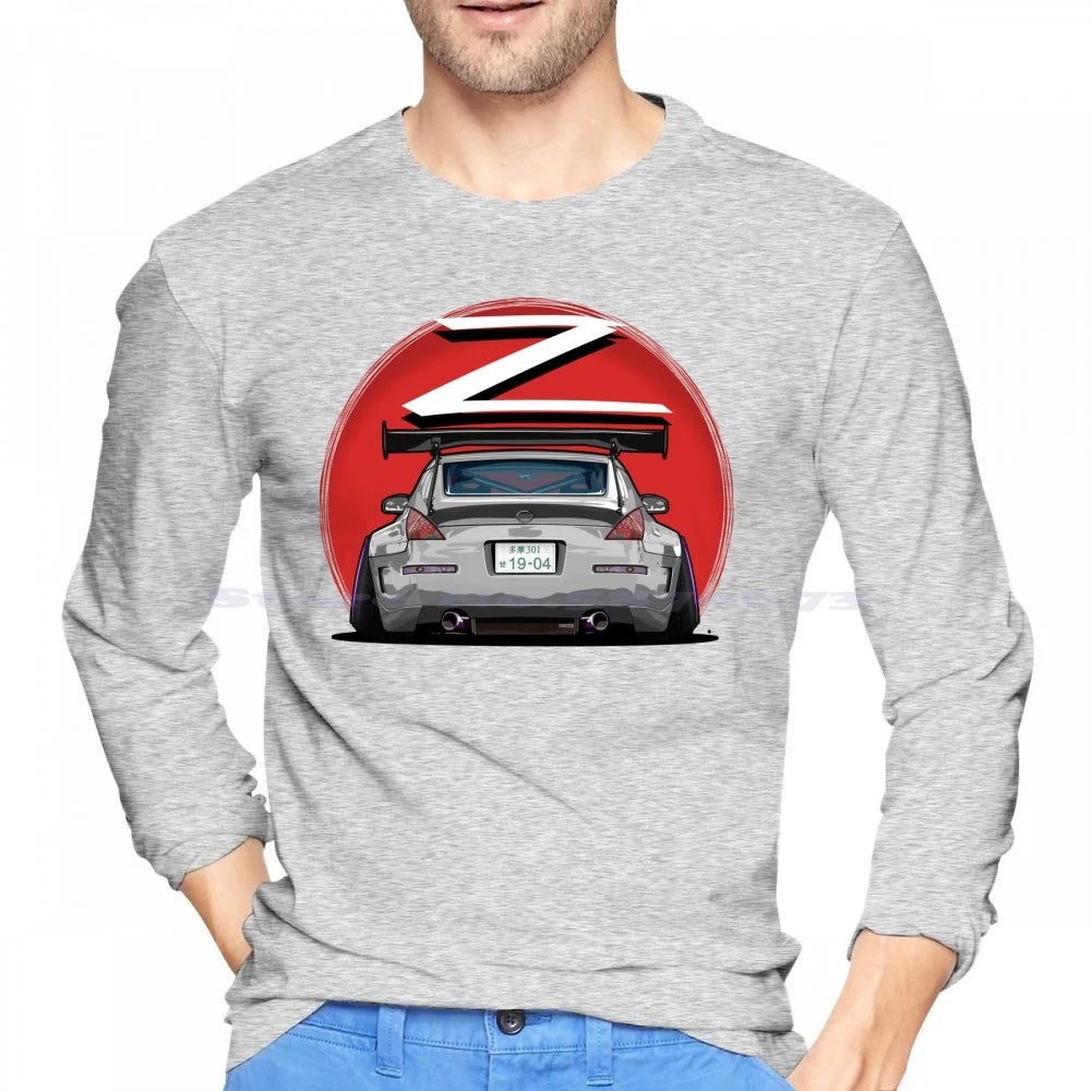 Nismo Fairlady 350z Z33 Gray 100% Cotton Hoodie 350z Nismo Z33 Midnight Blue Car Graphic Osmancetinyapici Gtr Power