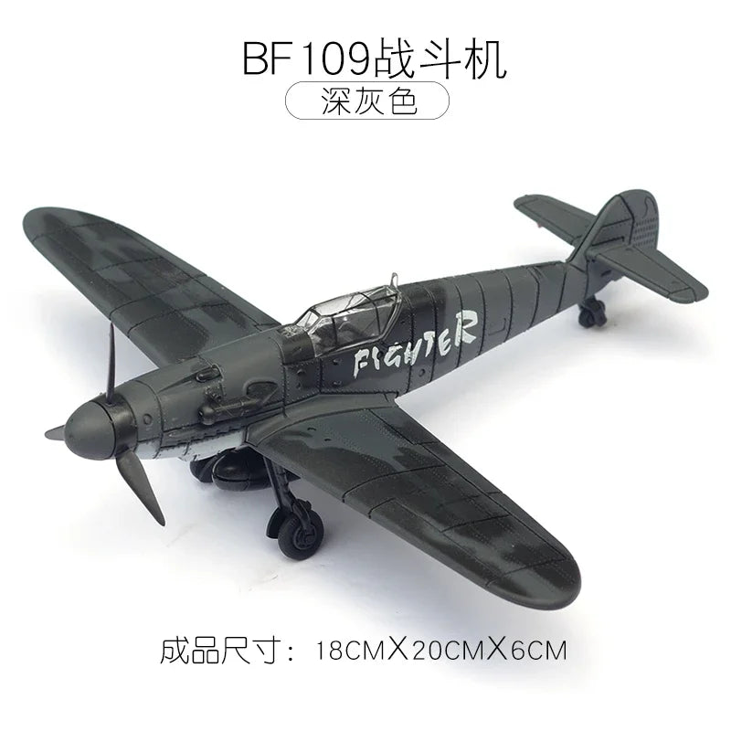 1/48 WWII Fighter Model 4D Assemble Aircraft Plastic DIY Accessories Toy Small Airplane Toy Diy Craft Kits for Adults