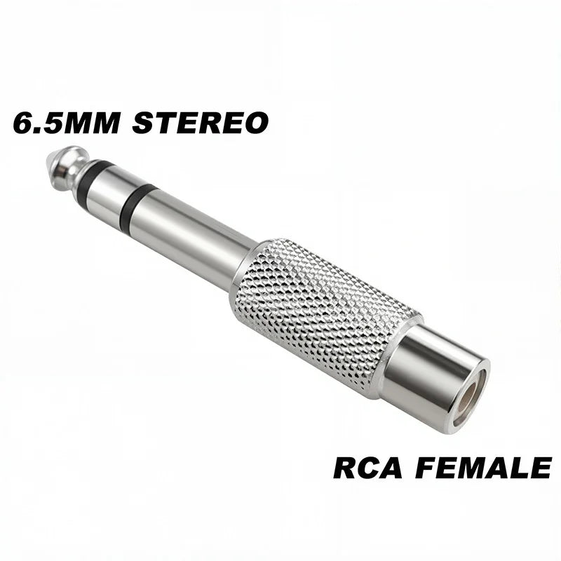 5Pcs Stereo 1/4" Male Plug to RCA Female Jack 6.35mm 3.5mm Audio Mono Adapter Connector Conversion Plug TS for Home KTV