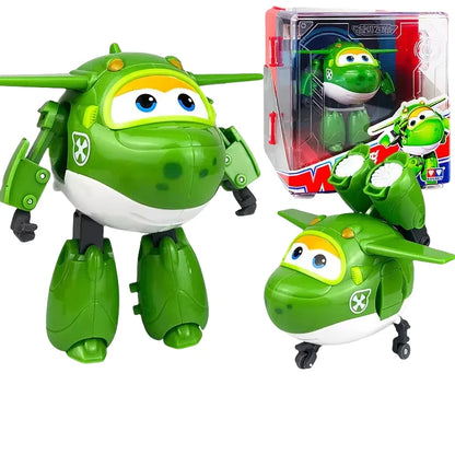 New Hot Super Wings Large Transformation Anime Transformation Flat Robot Action Character Transformation Toy Children'S Gift