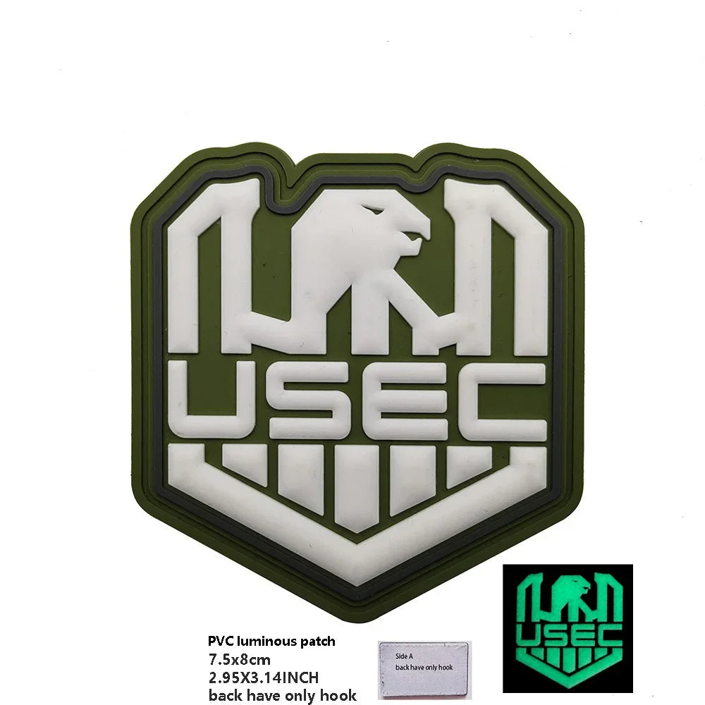 PVC Rubber Patch USEC Team Badge BEAR Magic Armband IR Reflective Tactical Morale Backpack Hook and Loop Patches for Clothing