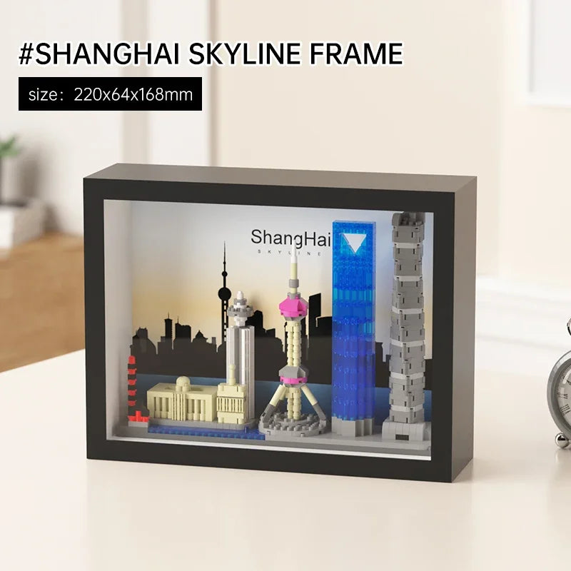 Creative City Architecture Building Blocks Model Micro Particle Skyline Streetscape MOC Kit Educational Toys Gift for Teens