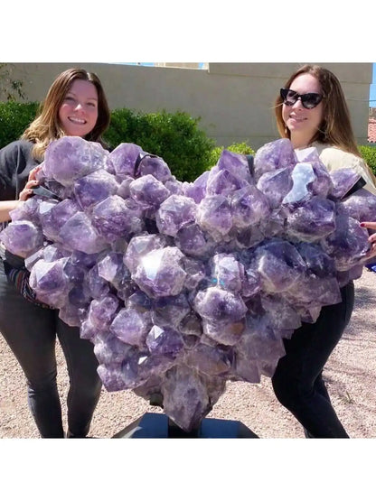 Brazilian Deep Amethyst Cluster Love is used to relieve stress, attract peach blossom luck, and give gifts for the school season
