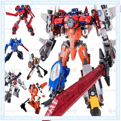Computron 5IN1 Combiners Transformation Toys Scattershot Nosecone Strafe Afterburner Action Figure Deformed Robot Anime Model