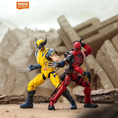 Original BLOKEES Deadpool & Wolverine X-Men Wolverine Wilson Boxed Collections Joint Mobility Action Figures Assembly Toys Gifts