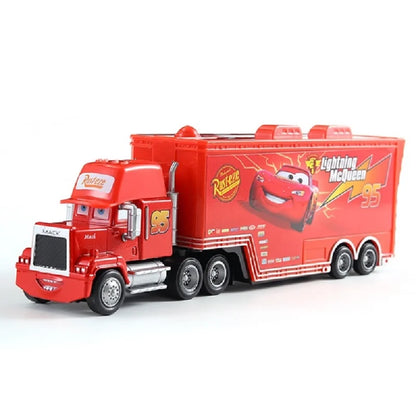 Pixar Car 2 Car 3 Storm Jackson Truck Lightning McQueen No：4 28 33 63 Container Truck Die Casting Mack Model Child Birthday Gift