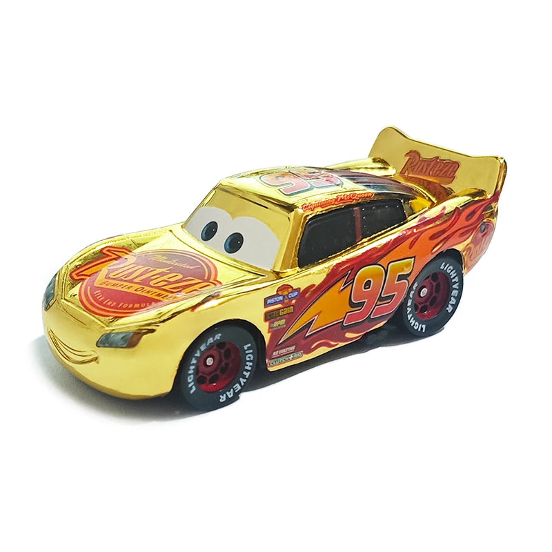 Pixar Cars Lightning McQueen Hudson Hornet Piston Cup Racer Version Metal Die Casting Model Car Racing Toys Birthday Gifts