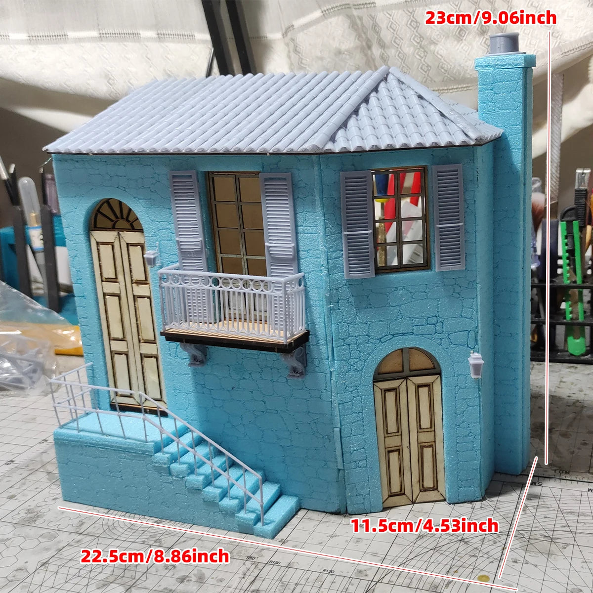 1/35 Scale Model Kit Self‑Assembly Miniature Architectural Building European Tuscan Country House Architecture Diorama Scenery