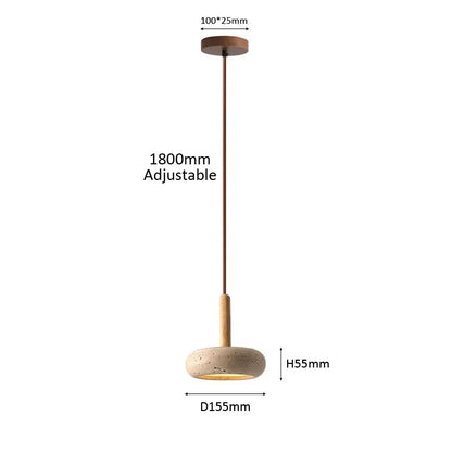 2024 New Hot Selling Pendant Lamps Wabi Sabi Circular Yellow Stone Commercial Home Decoration Restaurant Room LED Droplight