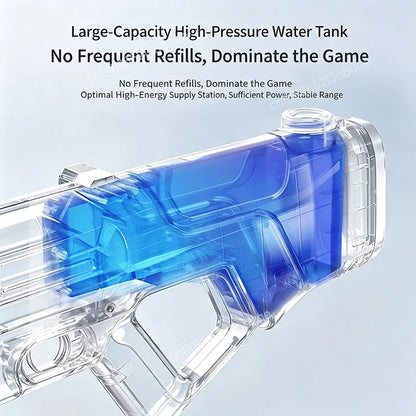 New Pulse Colorful Flashing Electric Continuous Water Gun Toy Automatic Water Suction Large Capacity Adult Water Toy Gift