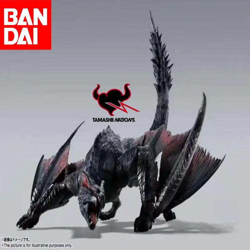Bandai Original In Stock SHMonsterArts Monster Hunter Nargacuga First Time Bonus Figure Garage Model Doll Brand New Boxed Gift