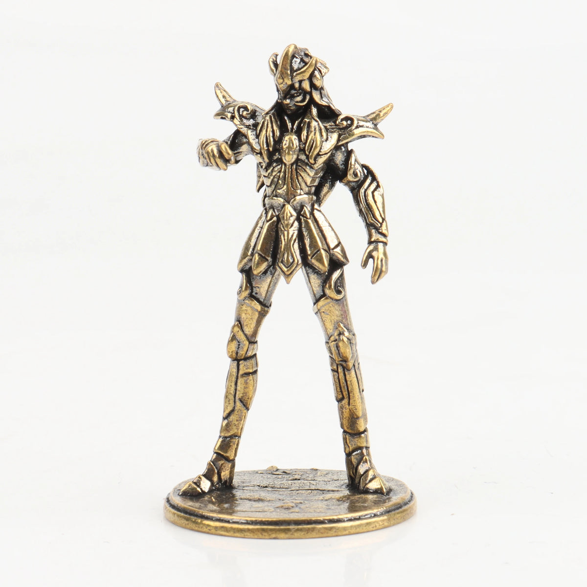 Gold Saint brass Mini Figures twelve zodiac Saint Seiya ornament cartoon model desktop decoration copper gift