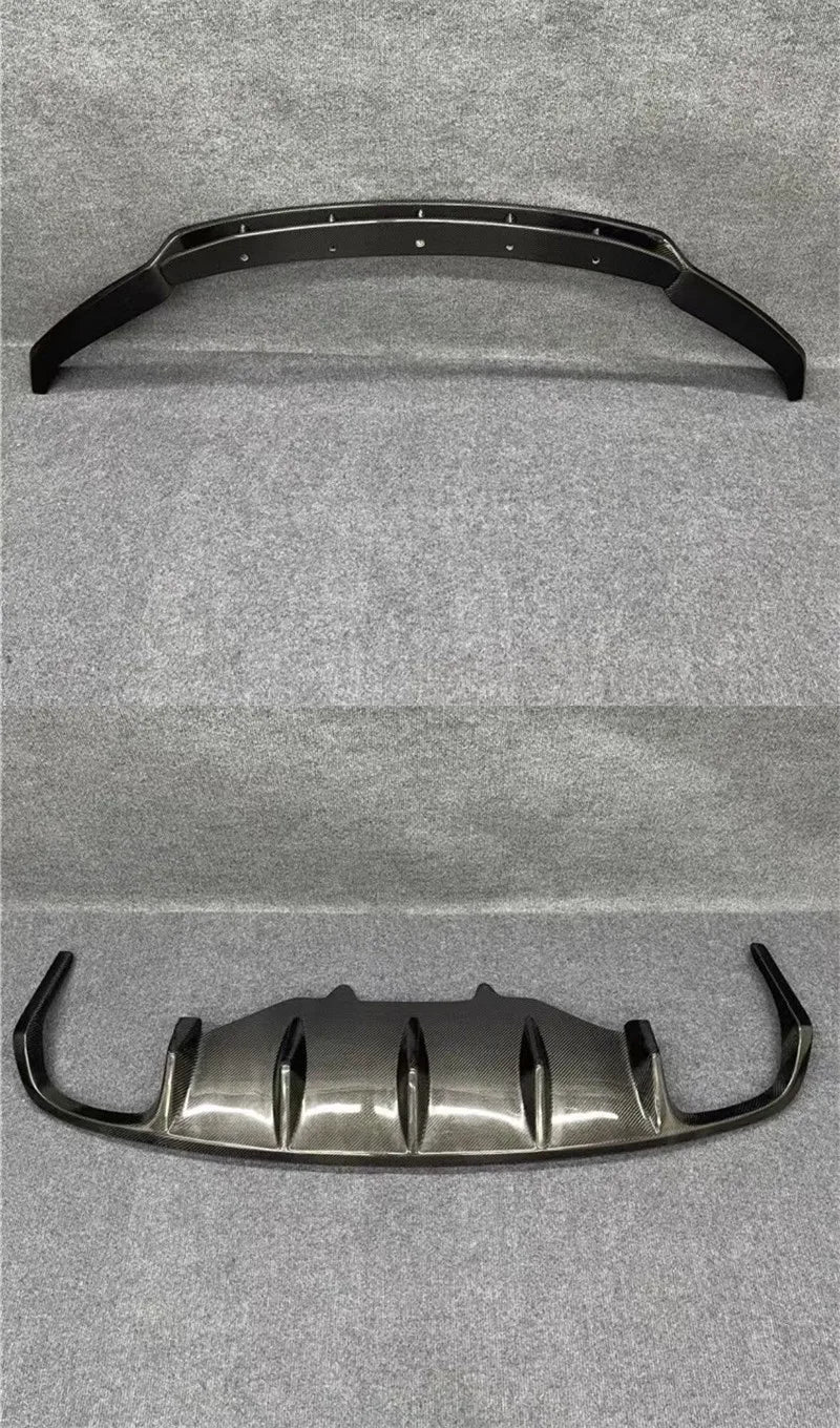 For Porsche Macan 2014-2022 Real Carbon Fiber Bumper Front Lip Rear Diffuser Side Skirts Splitters Spoiler Accessories Body Kit