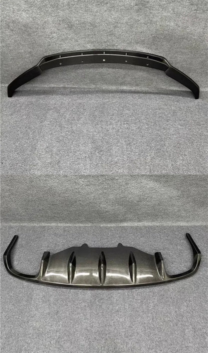 For Porsche Macan 2014-2022 Real Carbon Fiber Bumper Front Lip Rear Diffuser Side Skirts Splitters Spoiler Accessories Body Kit