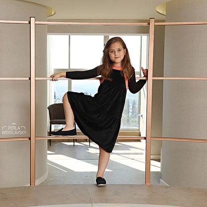 Winter Set Clothes for Teenagers Girl Boy Children's Set Girls Dress Skirts for Modest Girls Black Velour Autumn Winter Clothing