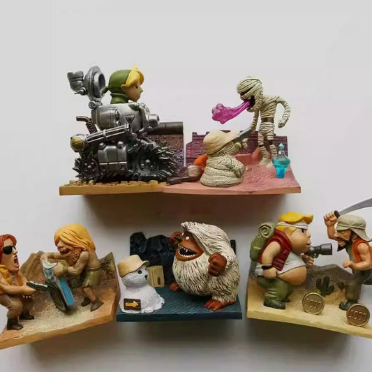 Metal Slug Classic Japan Arcade Game Collection Hostage Wendigo Fatty Mummy Model Figurine Set With Detailed Craftsmanship