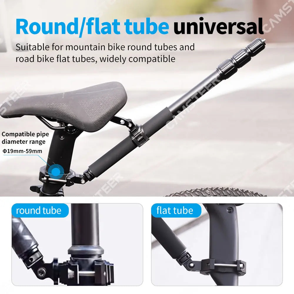 Camsteer Bicycle Backseat Mount 3rd Person View GoPro 13 12 Camera Brackets for Insta360 X6 X5 AcePro DJI Osmo360 Action 6 5Pro