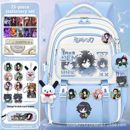 Demon Slayer large capacity cartoon elementary school backpack for boys and girls itabag Nezuko collaboration