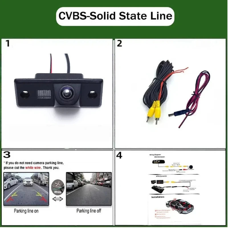CCD Night Vision For Porsche Cayenne 2011-2022 Rear View Camera License Plat Reverse Backup Camera