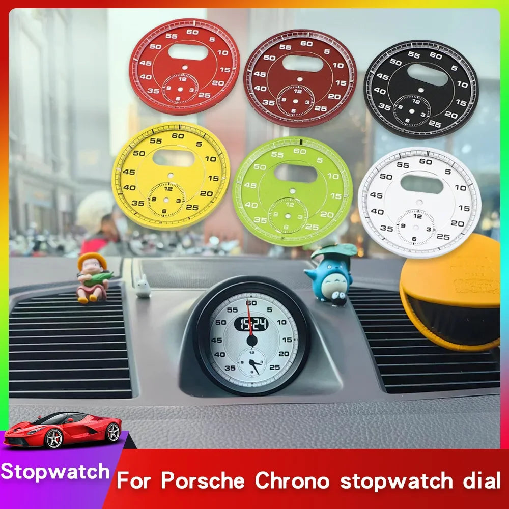 1pcs Dial Clock Gauge Chrono For Porsche 911 Carrera 2013-2019 997 958 Panamera 970 Cayenne Boxster Macan 718 982 Stopwatch