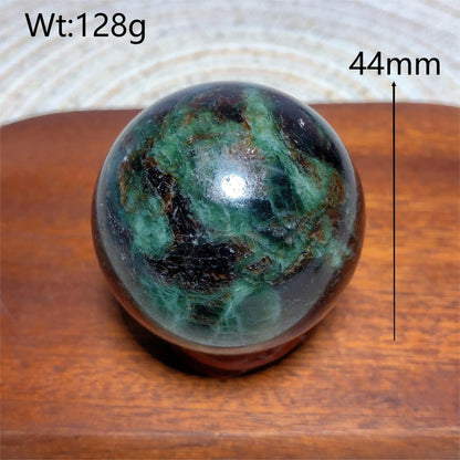 Natural Crystal Phlogopite Golden Flashy Mica Sphere Painting Gemstones Mineral Energy Reiki Home Decorations Gift