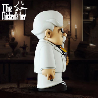 10cm/3.94in The Chicken Father Figure Fried Chicken Godfather PVC Model Statue Collection Ornaments Toys Birthday Gift