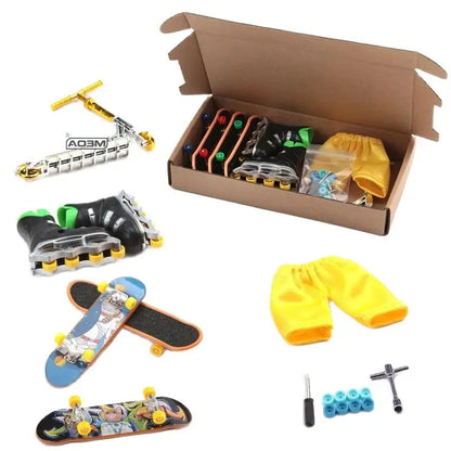 Scooter/Finger Skateboard/Casual Pants/Roller Skates/Bike For Tech Deck Ramp Venue Combination Set Children Indoor Home Toys Gif