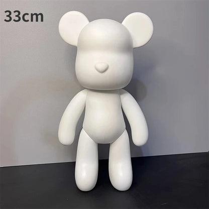 DIY Fluid Bear Sculpture Handmade Bearbrick Doll Ornaments Violent Bear Graffiti Painting Parent child Toy Gift Home Decoration
