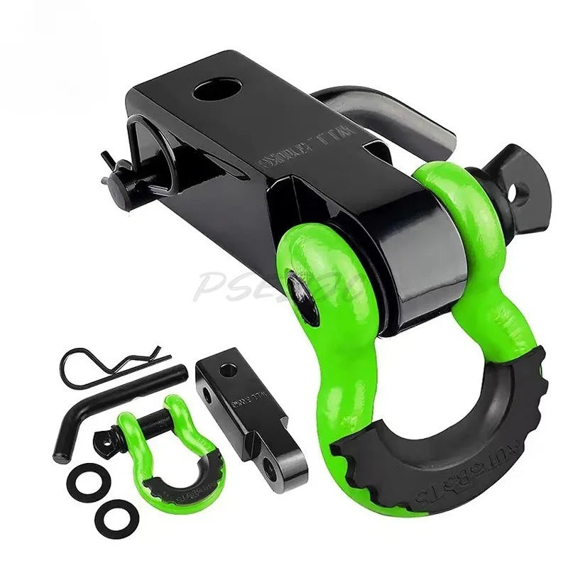 3/4 Carbon Steel Trailer Arm Broken19T Solid Square Mouth Trailer Hook Buckle 4.75T Off-road Trailer Modification Part