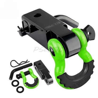 3/4 Carbon Steel Trailer Arm Broken19T Solid Square Mouth Trailer Hook Buckle 4.75T Off-road Trailer Modification Part