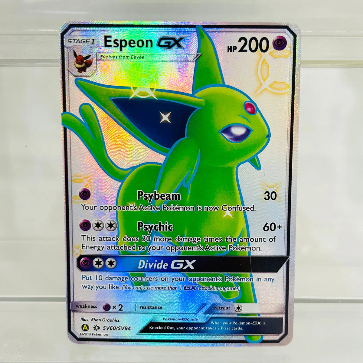 Sylveon GX SV76/SV94 English Card with Holographic Texture, Perfect Condition DIY Premium Anime Collection Card