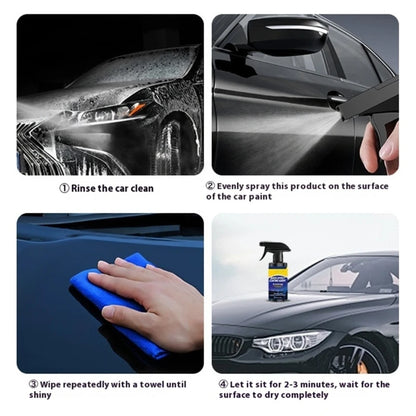 Car Coating Spray Quick Effect Coating Agent 120ML Car Polish Quickly Coat Car Scratch Wax Polish Spray Waterless Wash