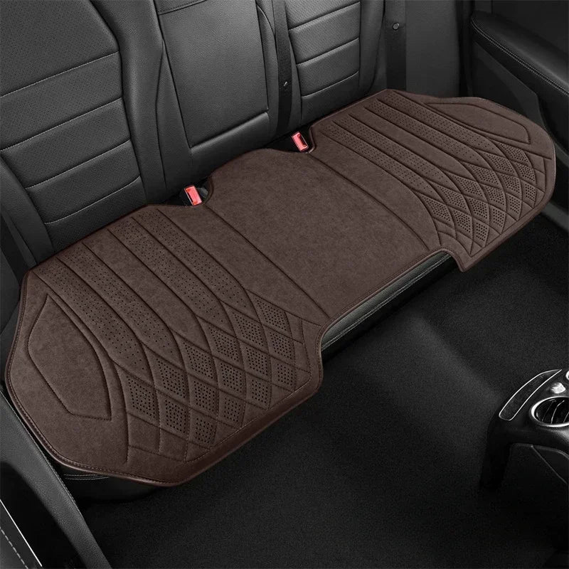Car Suede Seat Protection Universal Car Seat Cover All Season Breathable Perforated Suede SUV Sedan Seat Cover Latex Cushion