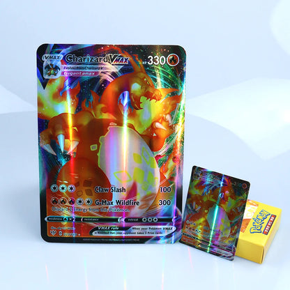 XXL Big Shiny Cards Pack Folder Oversized Jumbo Letters Binder French Charizard Zipper Album Storage Giant Card Sleeves