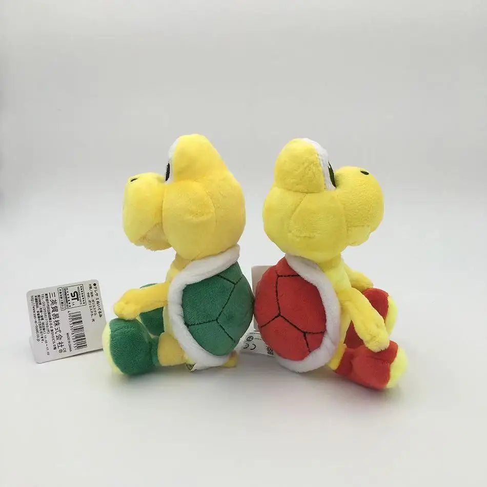 15cm Mario Koopa Troopa Plush - Small Sitting Green & Red Turtle, Koopa Paratroopa Stuffed Doll, Retro Video Game Collectible